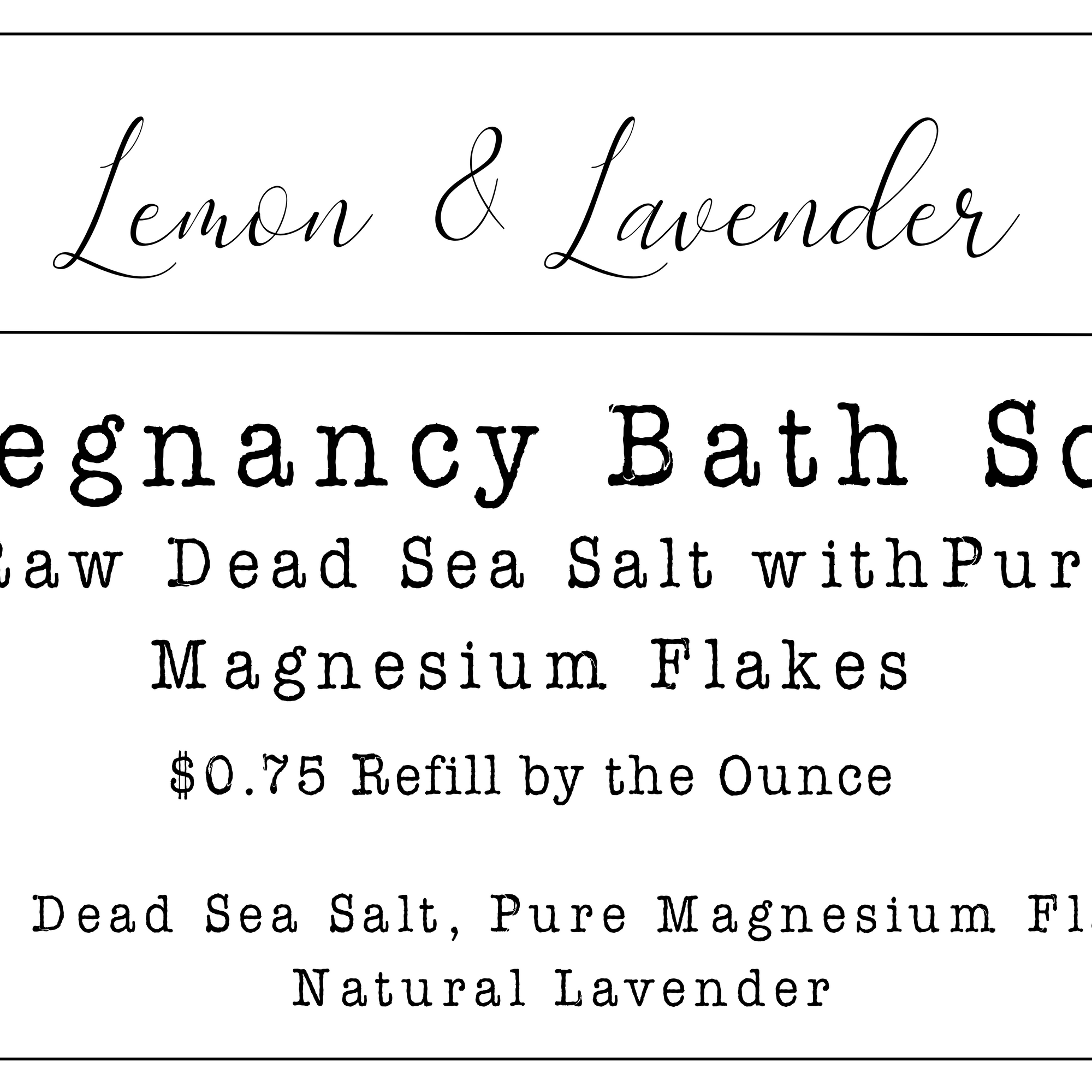 Refill by Ounce - Pregnancy Bath Soak (Magnesium Flakes)