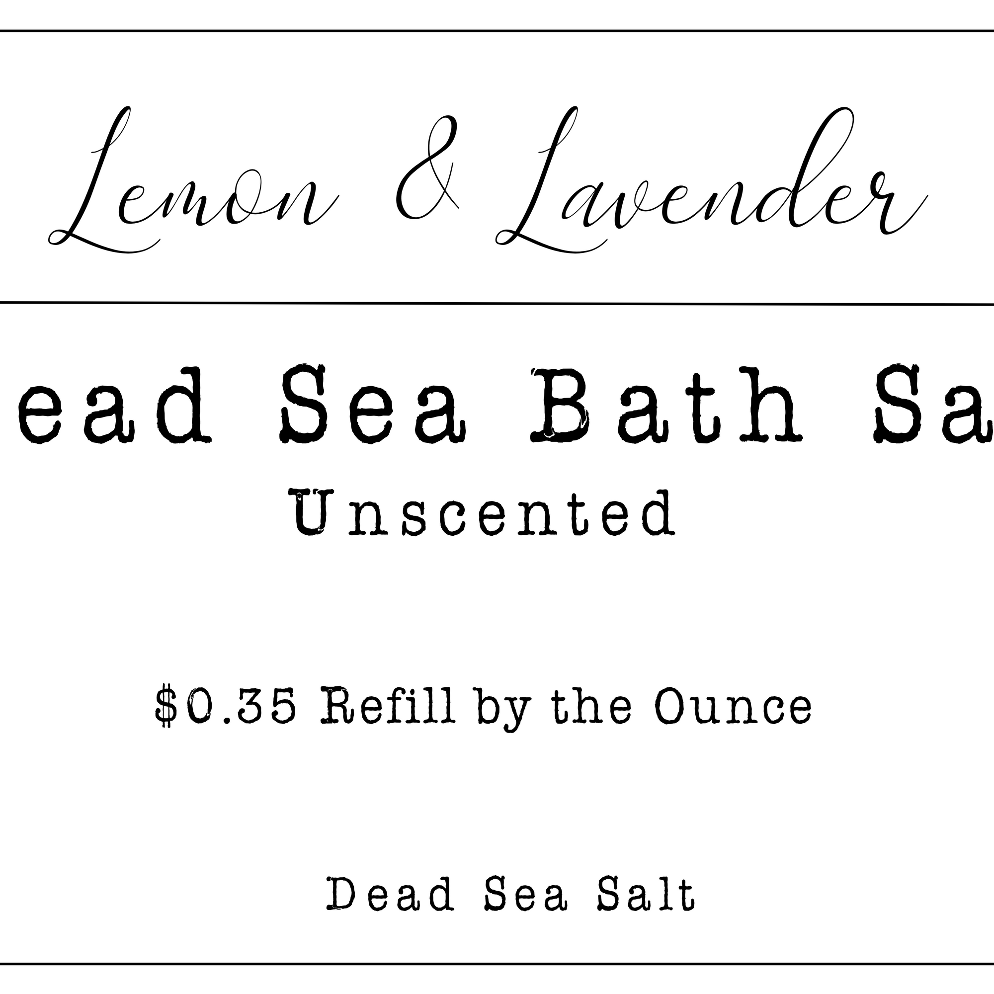 Refill by the Ounce - Dead Sea Bath Salt