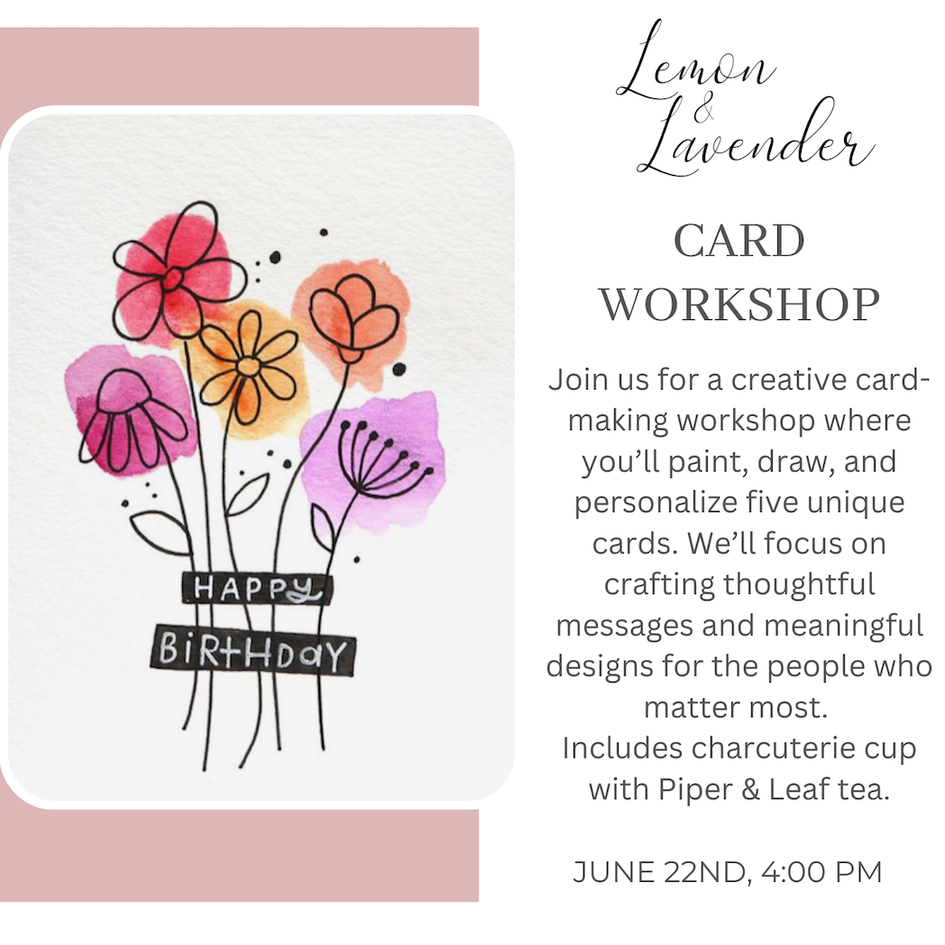Card Workshop - June 22nd, 4:00 PM