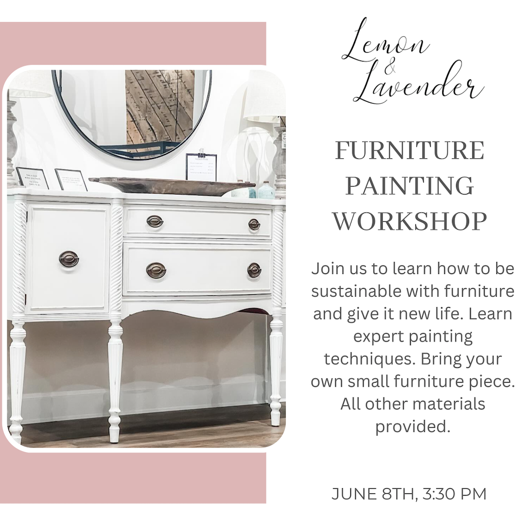 Furniture Painting Workshop - June 8th, 3:30-6:30 PM
