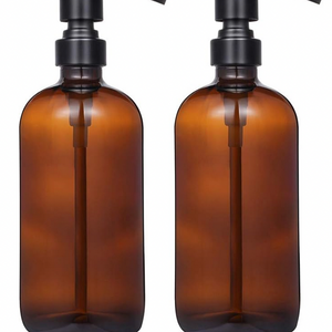 Amber Soap Dispenser - 16 oz. (set of 1)