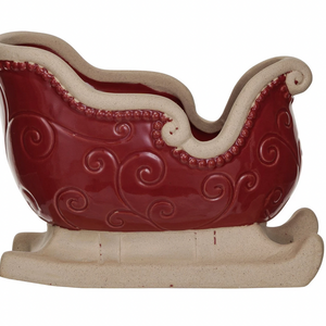 Stoneware Sleigh W/ Debossed Pattern