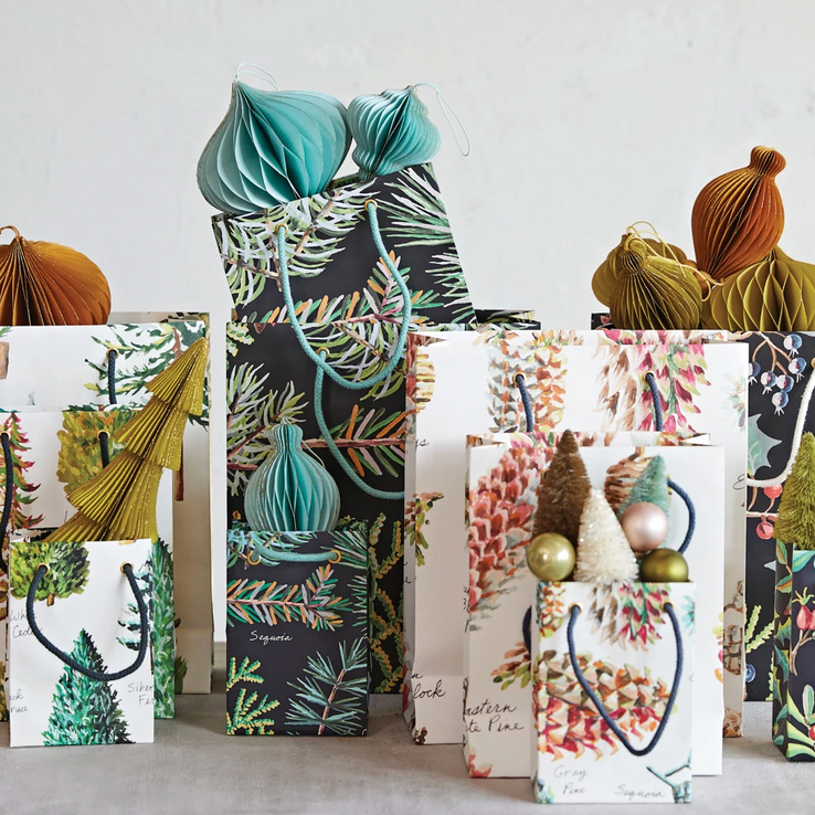 Printed Handmade Recycled Paper Gift Bags