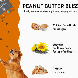 Peanut Butter Bliss Bone Broth Dog Training Treats