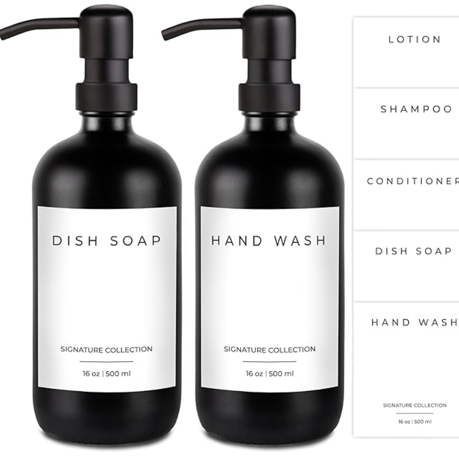 Refillable Black and White 16 oz. Bottle - Unlabled