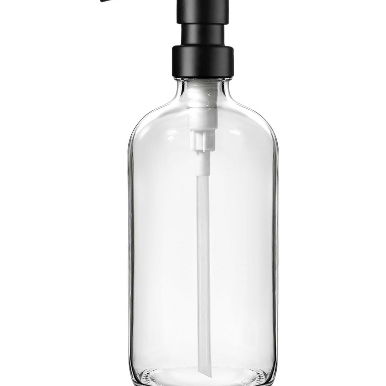 Refillable Clear Glass 17 oz. Dispenser