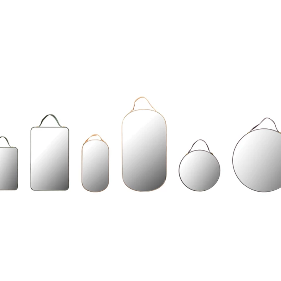 Velvet Edged Wall Mirrors with Hangers