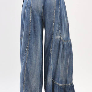 Washed Chambray Pants: Denim