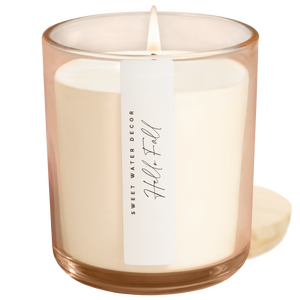 Hello Fall 12 oz Soy Candle - Fall Decor and Gifts