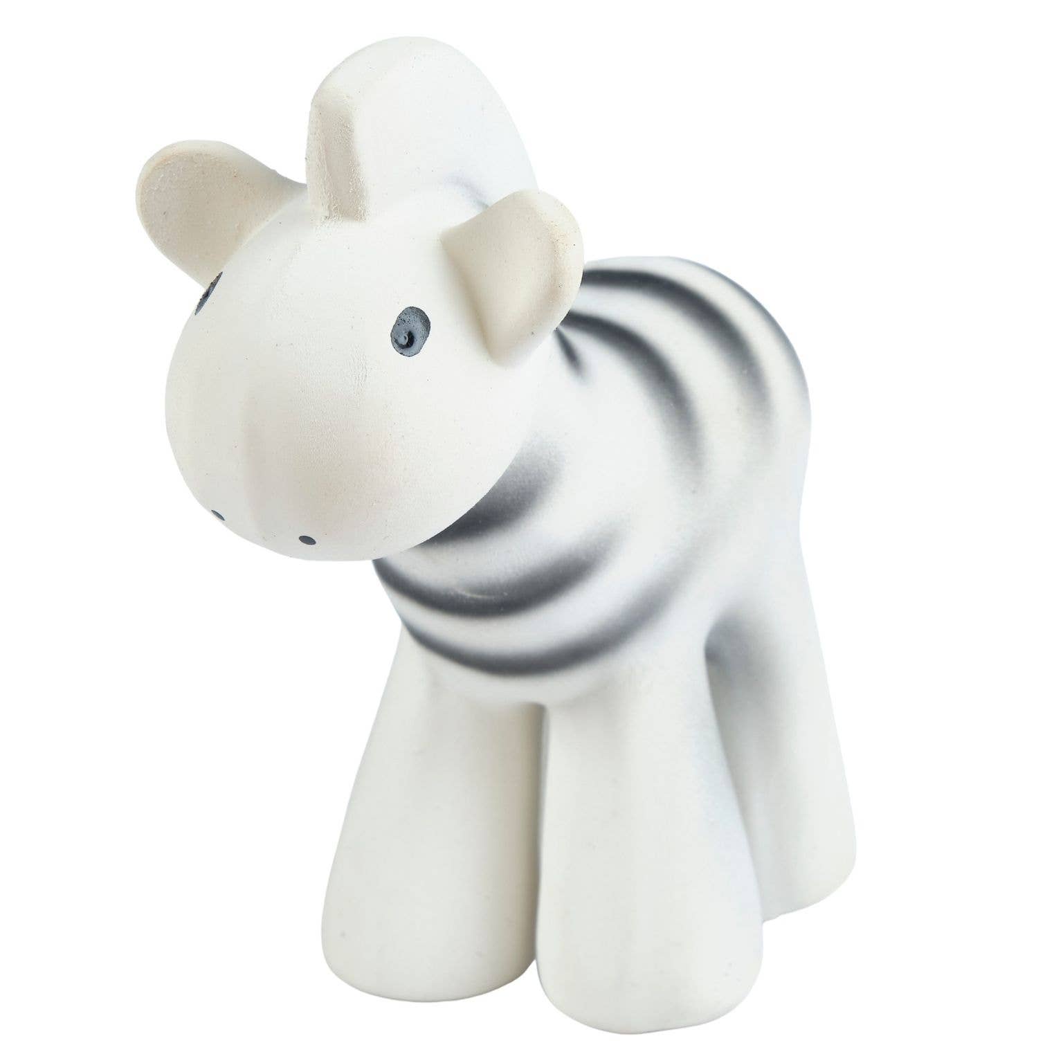 Zebra Natural Organic Rubber Teether, Rattle & Bath Toy