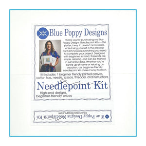 Blue Hydrangea Needlepoint Design