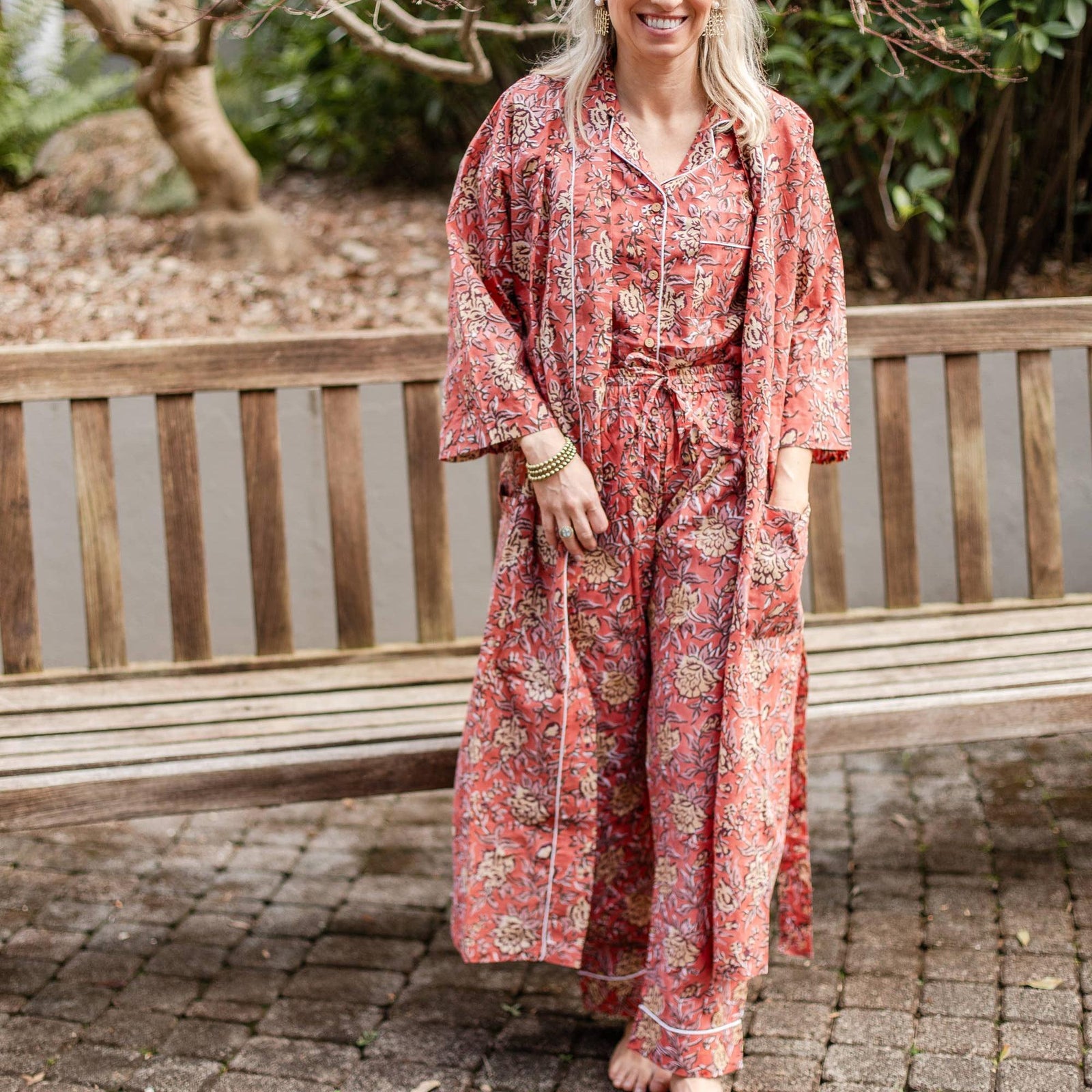 Loverly Block Print Robe