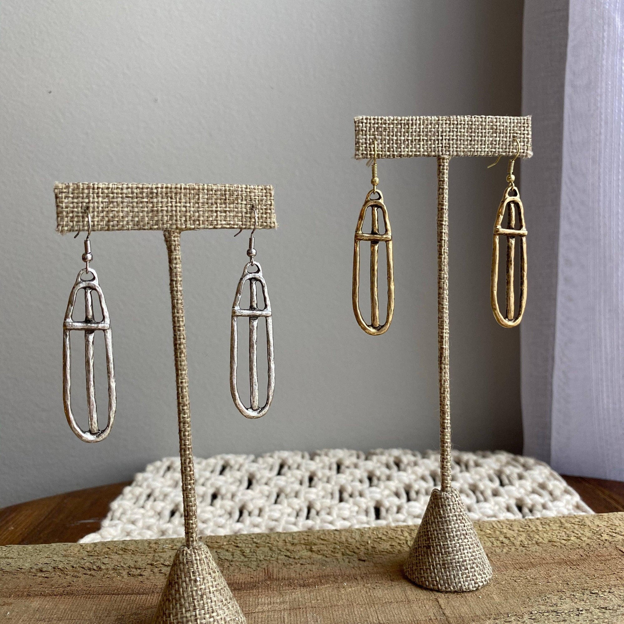 Glory Earrings: Rustic Brown