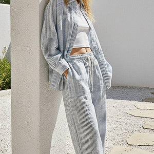 Striped Straight Fit Pants