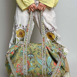 POL Front Pocket Quilted Adjustable Strap Bag: OLIVE MULTI / OS