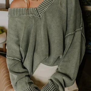 Green Mineral Wash Sweater