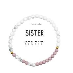 Morse Code Bracelet | SISTER: Lapis & Howlite