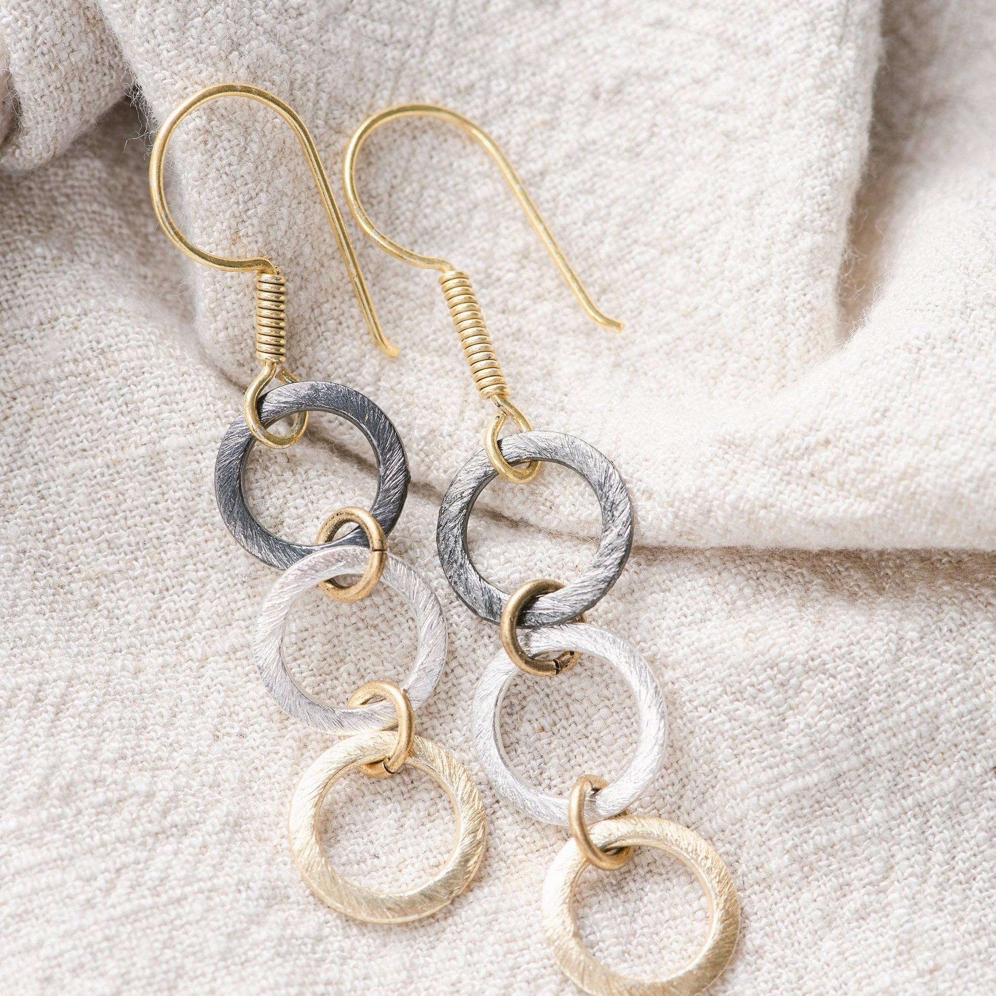 Triple Play Earrings: Petite