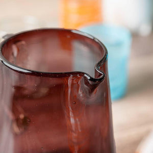 Handblown Glass Pitcher - Tamarind
