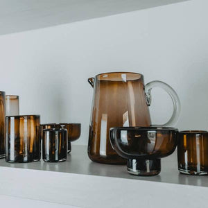 Handblown Glass Pitcher - Tamarind