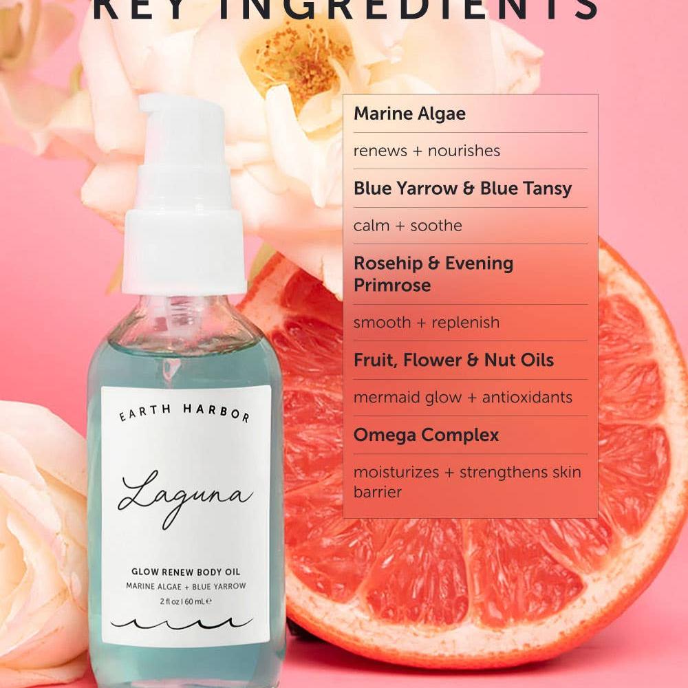 LAGUNA Glow Renew Body Oil: Marine Algae + Blue Yarrow