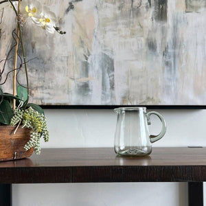 Handblown Glass Pitcher - Clear