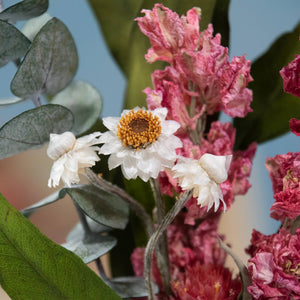 Eucalyptus & Pink Larkspur Mini Bouquet - Lemon & Lavender