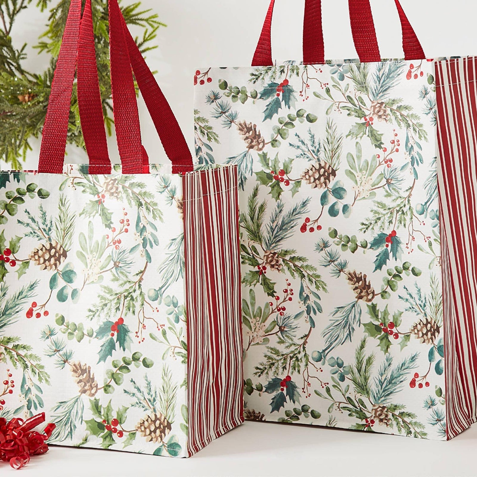 Holiday Sprigs Reusable Tote