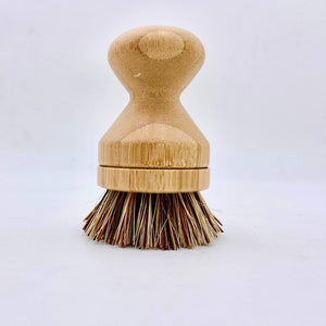 Bamboo Pot Scrubber - With replaceable head