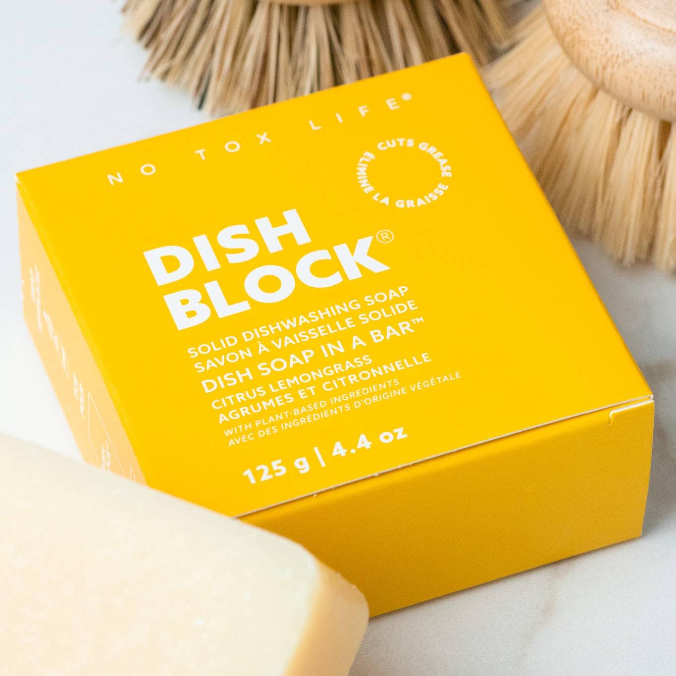 DISH BLOCK® solid dish soap bar - Citrus Lemongrass