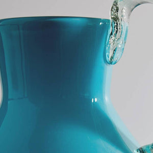 Handblown Glass Pitcher - Aqua