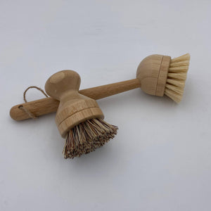 Bamboo Pot Scrubber - With replaceable head