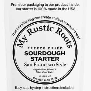 Organic, Non-GMO Sourdough Starter | Freeze Dried |  12gm