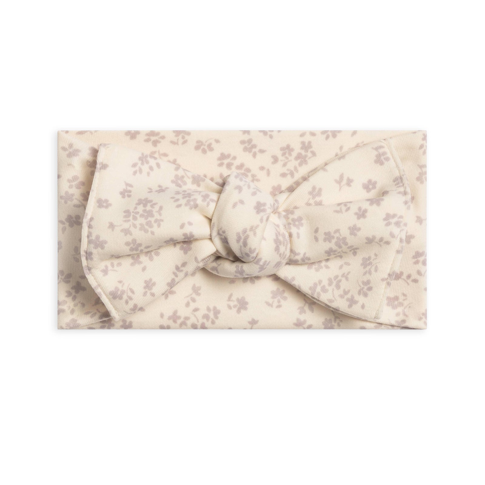 Organic Baby Hattie Knot Bow Wrap - Maria Floral / Lilla