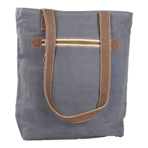 Grey And Tan Floral Tote