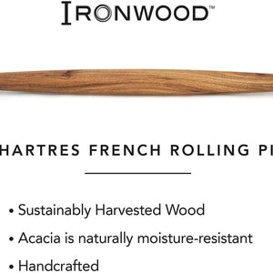 Acacia Wood French Rolling Pin