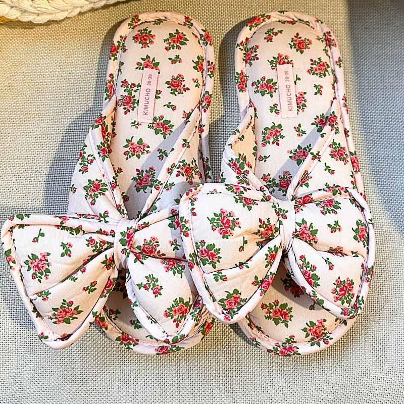 POL Brand floral patterns cozy indoor slippers