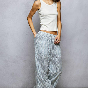 Striped Straight Fit Pants