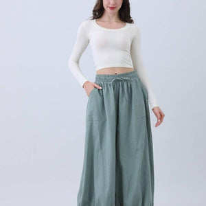 Women’s Linen Casual Pants–Relaxed Fit