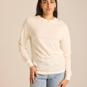 Women's Relaxed Long Sleeve: Washed Black / L