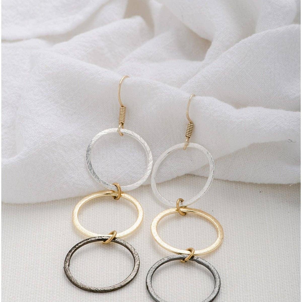 Triple Play Earrings: Petite