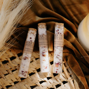 Herbal Bath Salts Test Tubes | Made With Dried Flowers