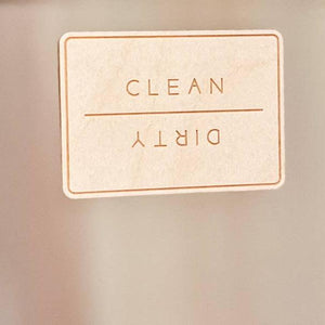 Wooden Clean | Dirty Dishwasher Magnet: Rectangle