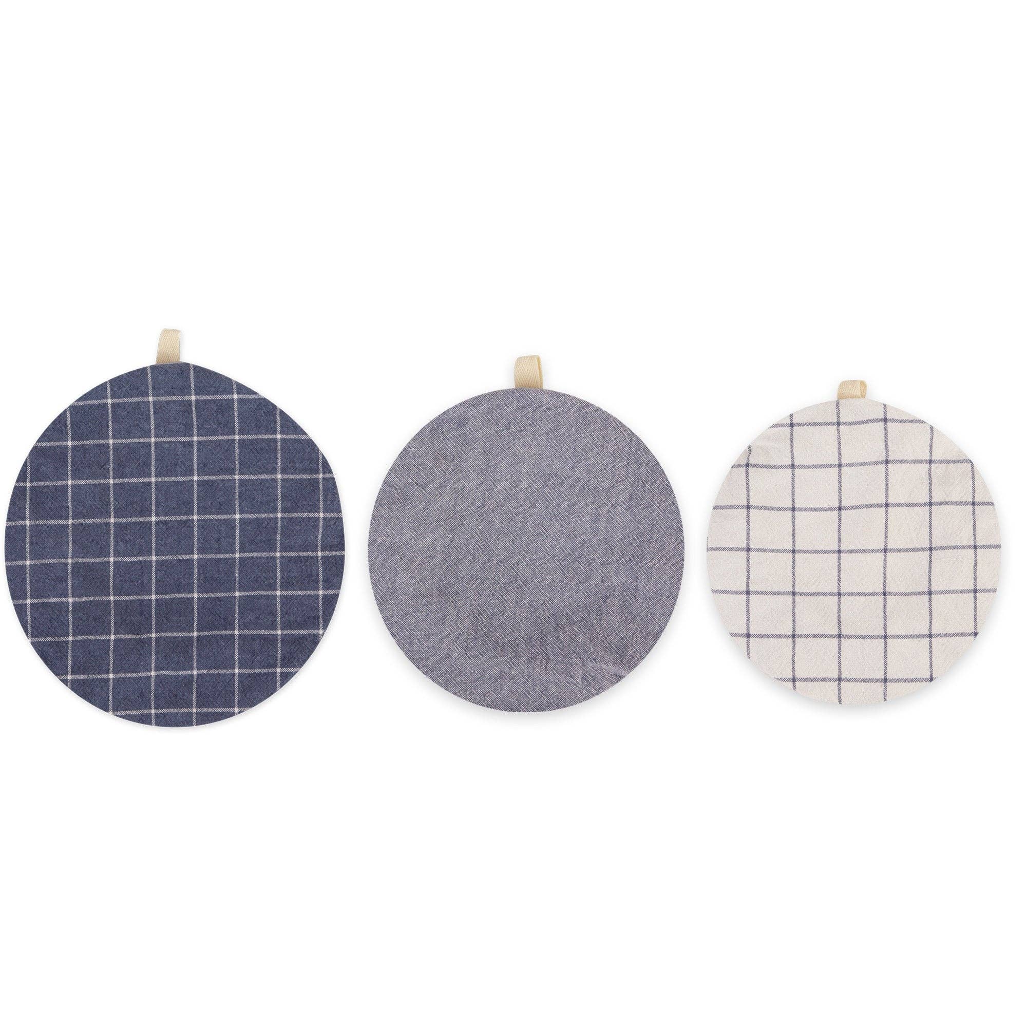 Blue Indigo Dish Covers Set of 3