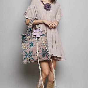 Short Sleeve Ruffle Tunic
