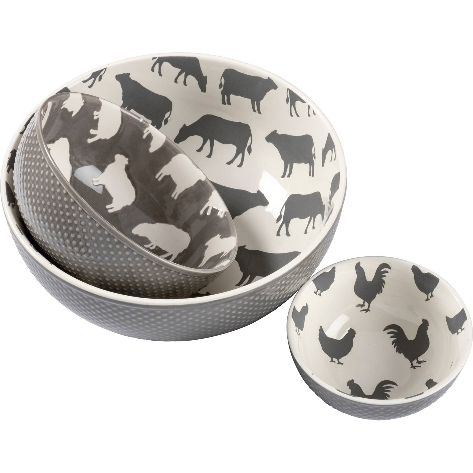 Farm Animals Bowl Set