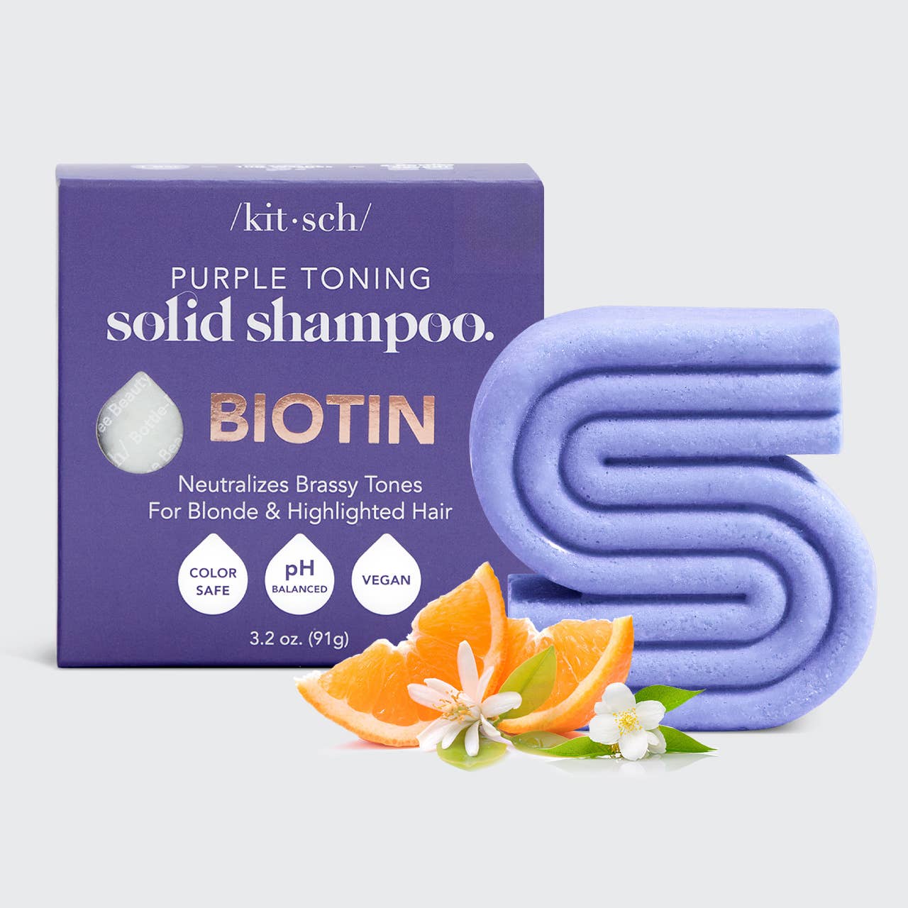 Purple Toning Biotin Solid Shampoo Bar