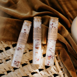 Herbal Bath Salts Test Tubes | Made With Dried Flowers