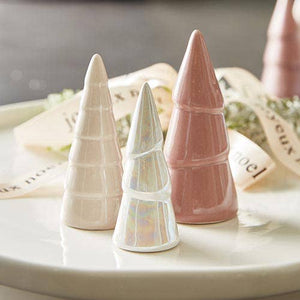 Holiday Ceramic Tree Set - Blush - Set of 3