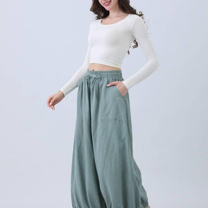 Women’s Linen Casual Pants–Relaxed Fit